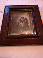 Bild "Die Alte am Spinnrad" 