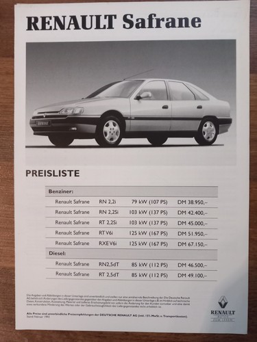 Renault safrane preise - safrane,