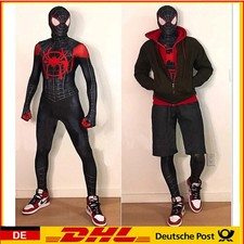 Karneval Spiderman Cosplay Kostüm Miles Morales Kinder Herren Anzug Outifit-Kids