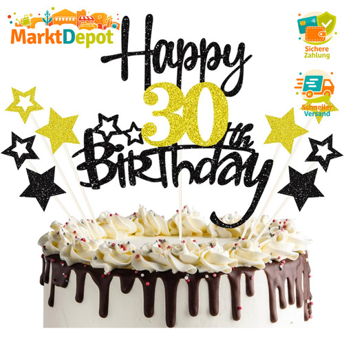 Tortendeko geburtstag cake - 30,