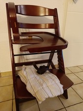 Kinder Hochstuhl aus Holz mit Polster, Baby Essstuhl