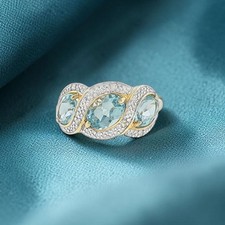Cluster-Ring 9 kt Gelbgold