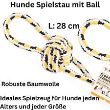 Hund Spieltau Hundespielzeug Schleuderball Baumwollknoten Knotenseil Zahnpflege