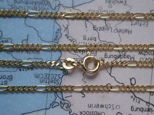 Figarokette gold 333 länge - 333, 45