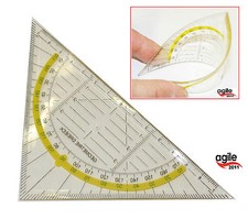 Geodreieck unzerbrechlich flexibel Geometrie Lineal flexibel Schule Büro