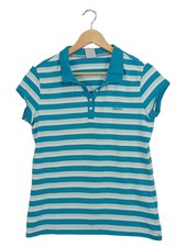 Adidas Damen Poloshirt gestreift Blau Gr. 42 Sportlich