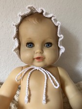 Baby Haube/ Mütze- Handarbeit- schön für Baby Puppen der Gr 50 mit KU ca 38,5 cm