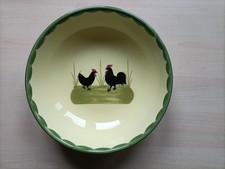 Zeller Keramik - Hahn und Henne - Müslischale / Dessertschale 17,5 cm