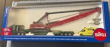 siku 1-87 1834 Schwertransporter mit Bagger und Servicefahrzeug