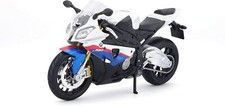 Maisto - Modellmotorrad BMW S 1000 RR (weiß-blau, Maßstab 1:12) Modell Miniatur
