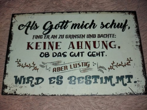 Holzschild mit spruch 15x20cm - holzschild,