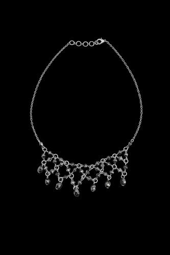 Filigranes collier schwarz - collier,