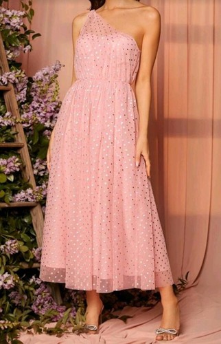 Abendkleid oneshoulder rosa - abendkleid,