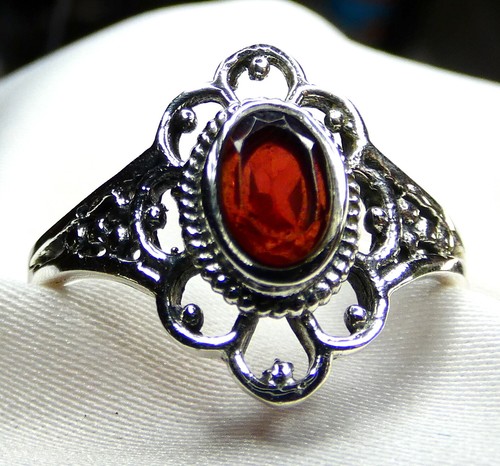 Granat ring 925 silber gr - 💗granat,
