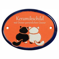 Keramikschild 9,5 x 7,0 cm mit
