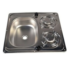 Küche + Spüle 2 Kochfelder 490x460 COMB2F4946R Gas Camper VW T4 T5 T6