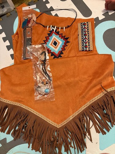 Indianer poncho kostüm braun - indianer,