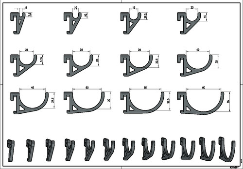 6er set ikea skadis - set, kompatible