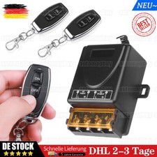 2x Funk Ein -/Ausschalter Fernbedienung 12V 24V 36V 48V DC Lichtschalter Sender