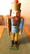 nußknackerfigur könig, holz, alt, gebraucht, ca. 50cm groß,