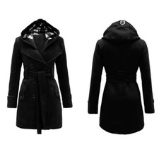 Damen Jacke mit Kapuze Mantel