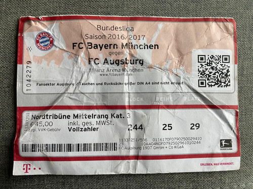 Ticket eintrittskarte bayern - eintrittskarte,
