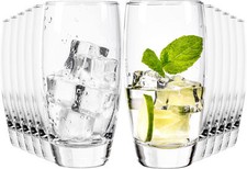 12 Stück Wassergläser 350ml groß Trinkglas Longdrinkglas Set Saftglas Gläser