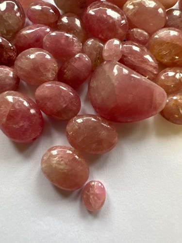 5stück pink roh polished - roh,