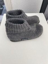 Bergsteiger Pantoffeln Hausschuhe Hüttenschuhe grau Kinder 33