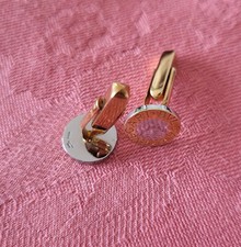 BULGARI Manschettenknöpfe * 750er Gelbgold u. Stahl * Bicolor * original