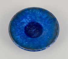 Marius Bessone für Vallauris. Einzigartige Keramikschale in Kristallglasur.