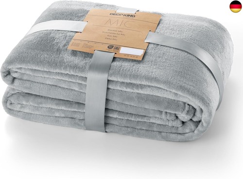 Kuscheldecke 150x200 silber - kuscheldecke,