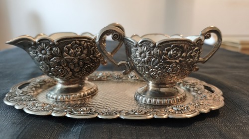 Vintage rahmservice versilbert - rahmservice,