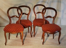 4 Wiener Barockstühle 19. Jahrhundert antik Mahagoni