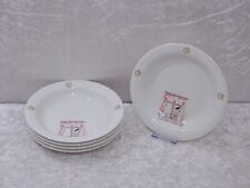 5 x Winterling Röslau Porzellan Design Suppenteller Katze Fenster - Vintage 