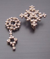 Pierre Lang 2-teiliger Anhänger Kristalle zu Triple RH silber *** Topzustand ***