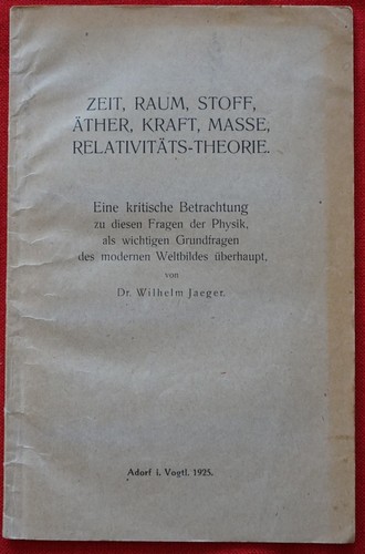 Zeit raum stoff - raum,, Äther