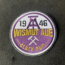 Aufnäher vom Wismut Aue 1946 - Glück Auf , Sächsischer FV