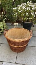 Weidenkorb [Ø 45cm] Kaminholzkorb Kartoffelkorb Weidengeflecht Obstkorb Füllkorb