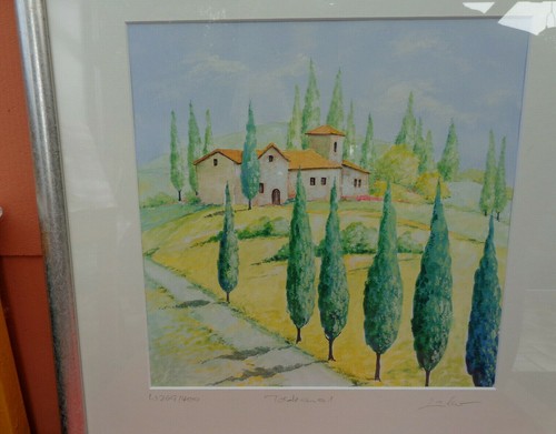 Litografie kunstdruck toskana - litografie,