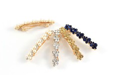 Haarspange Haarklammer Barrette Perlen Strass Haarschmuck A522