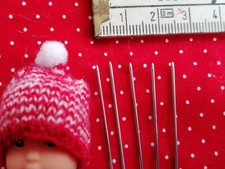 5er NADELSPIEL 1mm,f.Kunststricken,STRICKNADELN,ideal f.Miniatur-Puppen-Kleidung