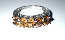 Citrin Ring Silber 925, Gr. 50