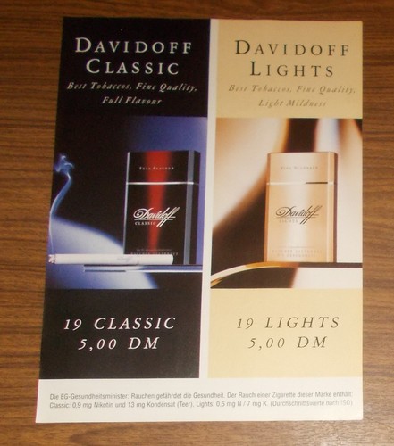 Seltene werbung davidoff - seltene,