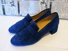 PARLANTI Italy Damen Pums Veloursleder Gr. 37 blau Neu