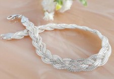 Armband silber 925 geflochten - silber,