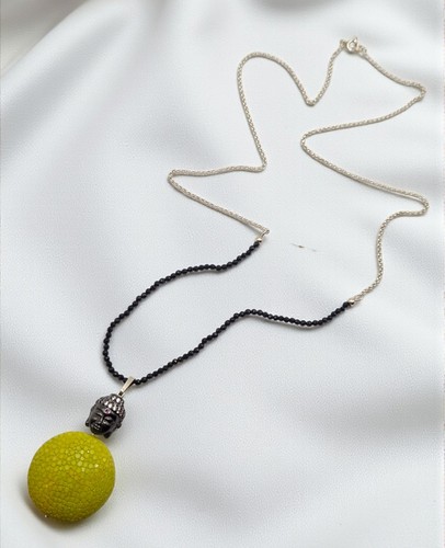 Kette mit buddha schwarzem - kette,