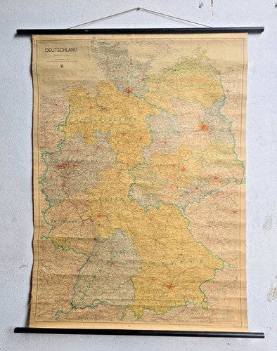 Alte ddr schulwandkarte - alte,