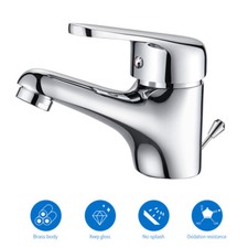 Chrom Waschbeckenarmatur Bad Wasserhahn Einhebelmischer Modern Design NEU