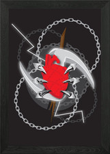 Metall Herz gerahmtes Wandbild